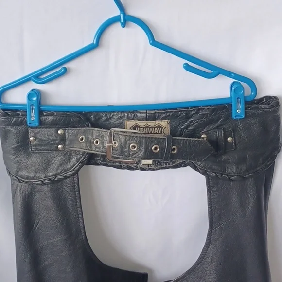 Highway One Vintage Leather Chaps, Y2K - Picture 2 of 10